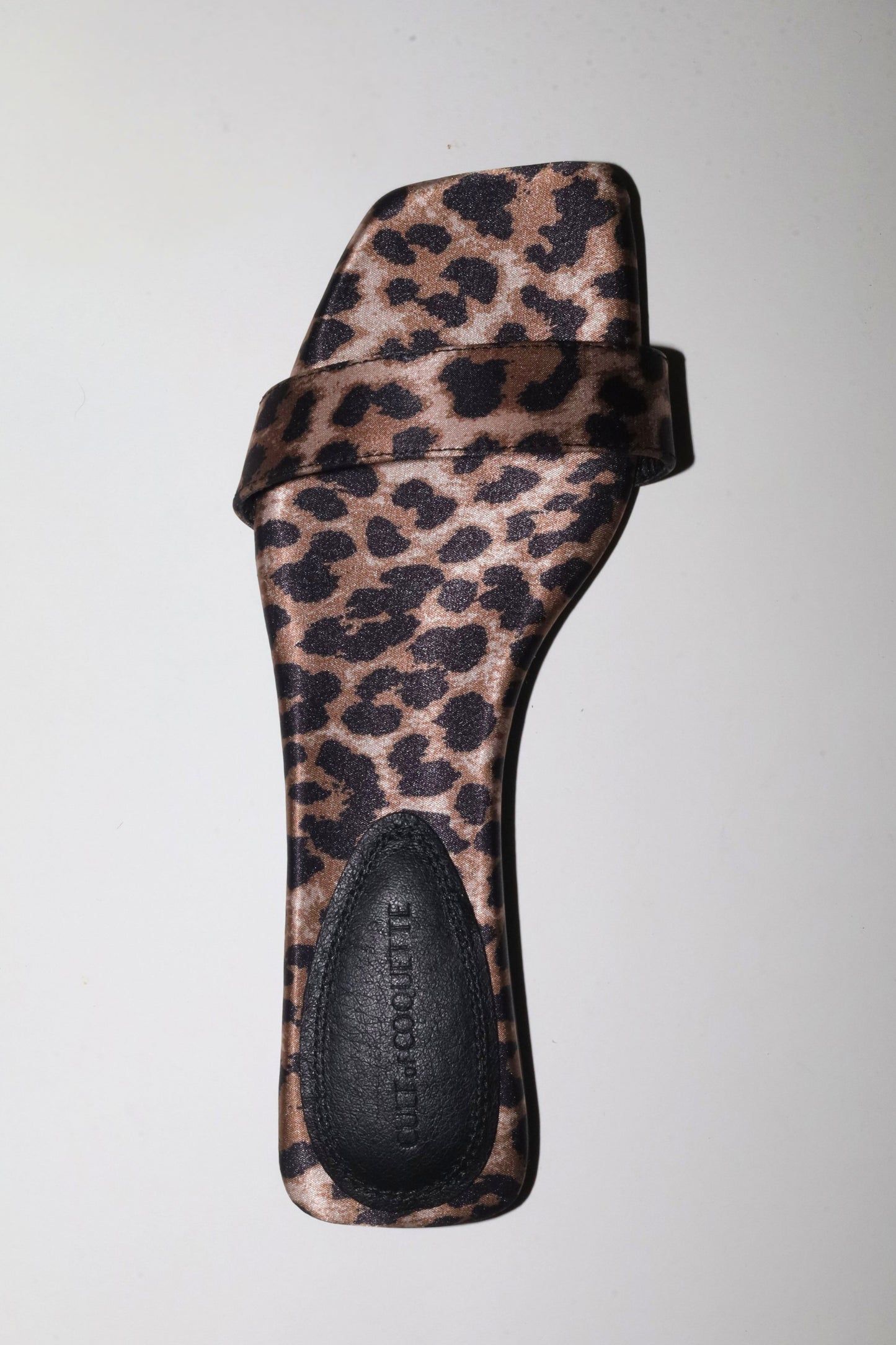 Elle Leopard Satin Flat Slide