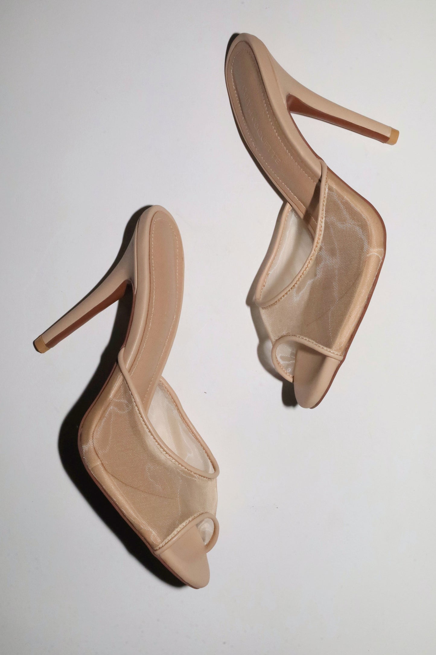 Ford Nude Mesh Open Toe Mules