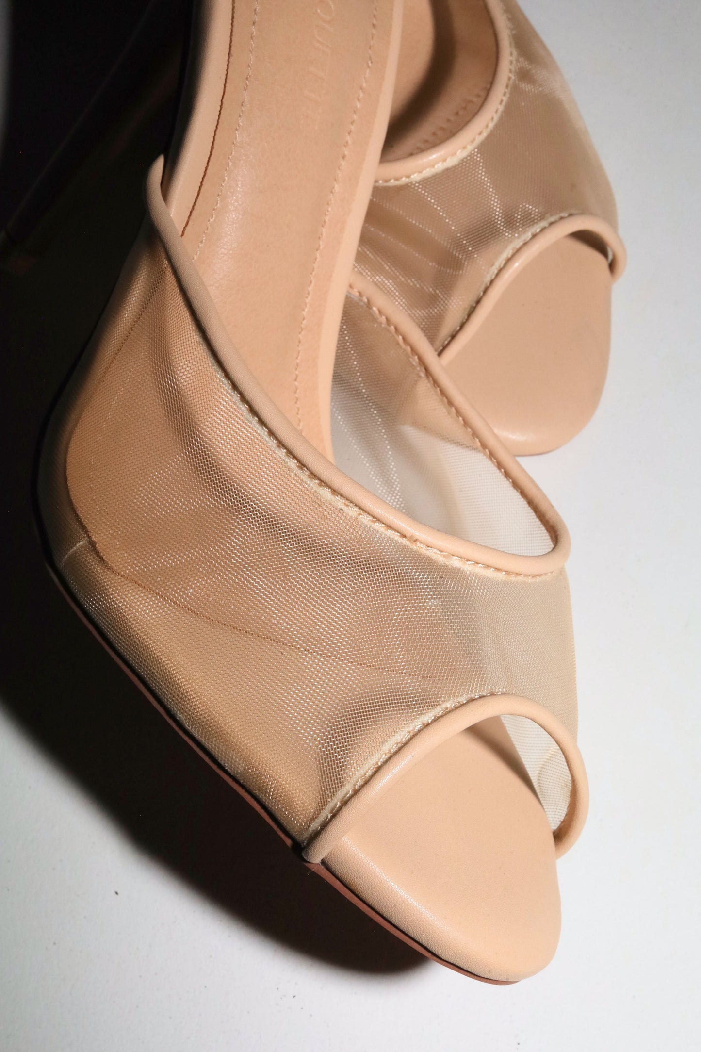 Ford Nude Mesh Open Toe Mules