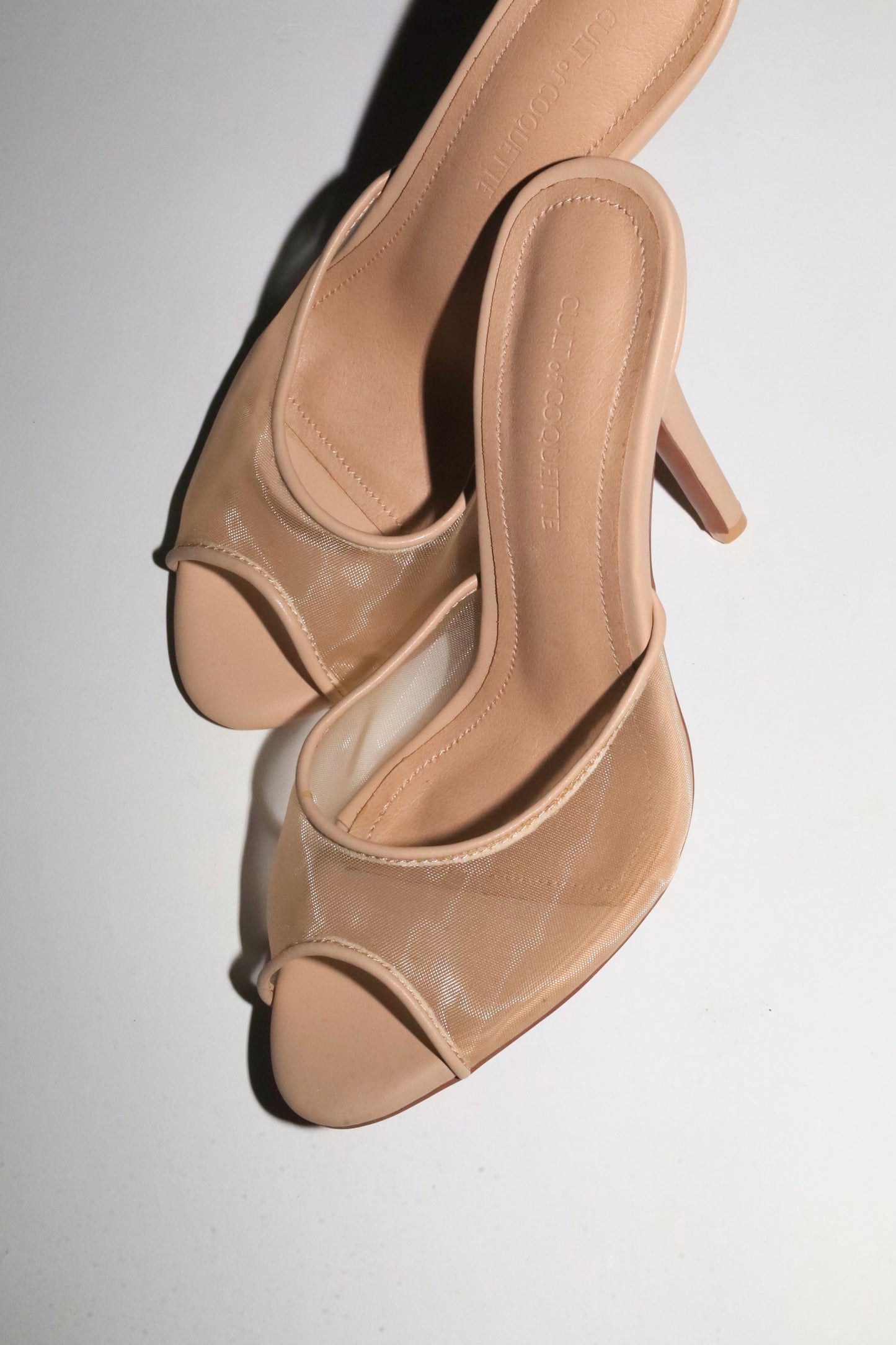 Ford Nude Mesh Open Toe Mules
