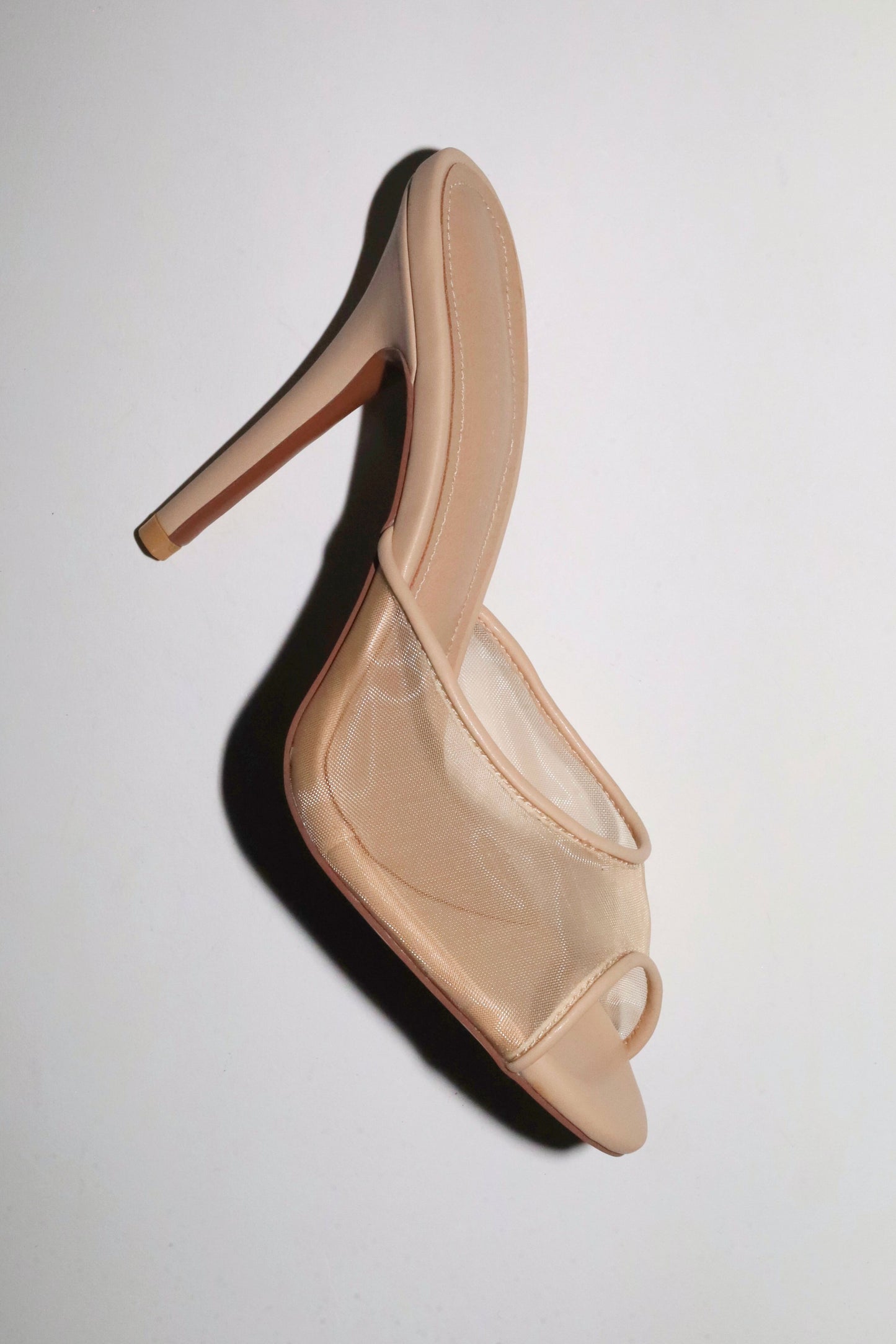 Ford Nude Mesh Open Toe Mules