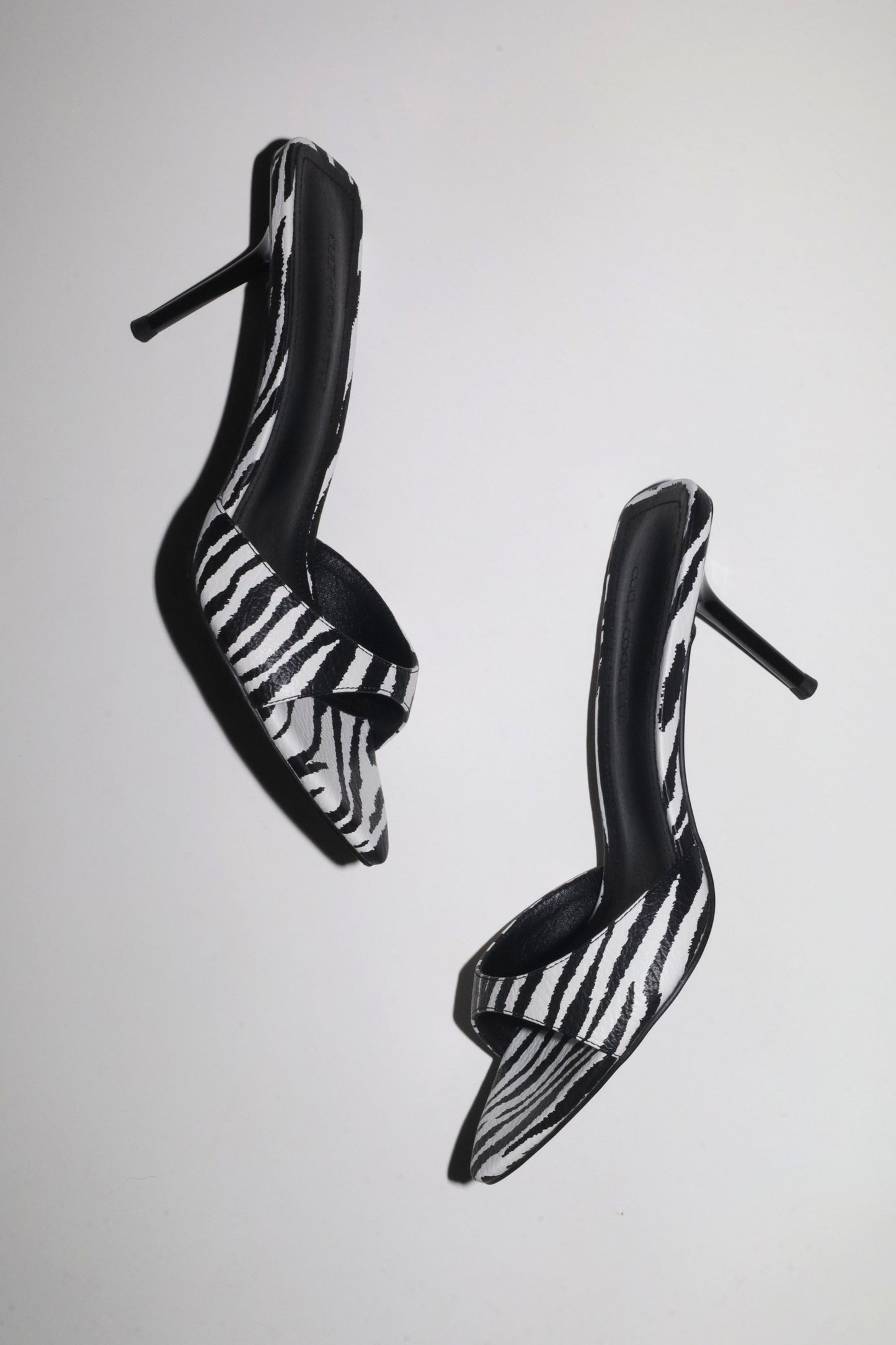 Zena Zebra Vegan Mules 80 mm