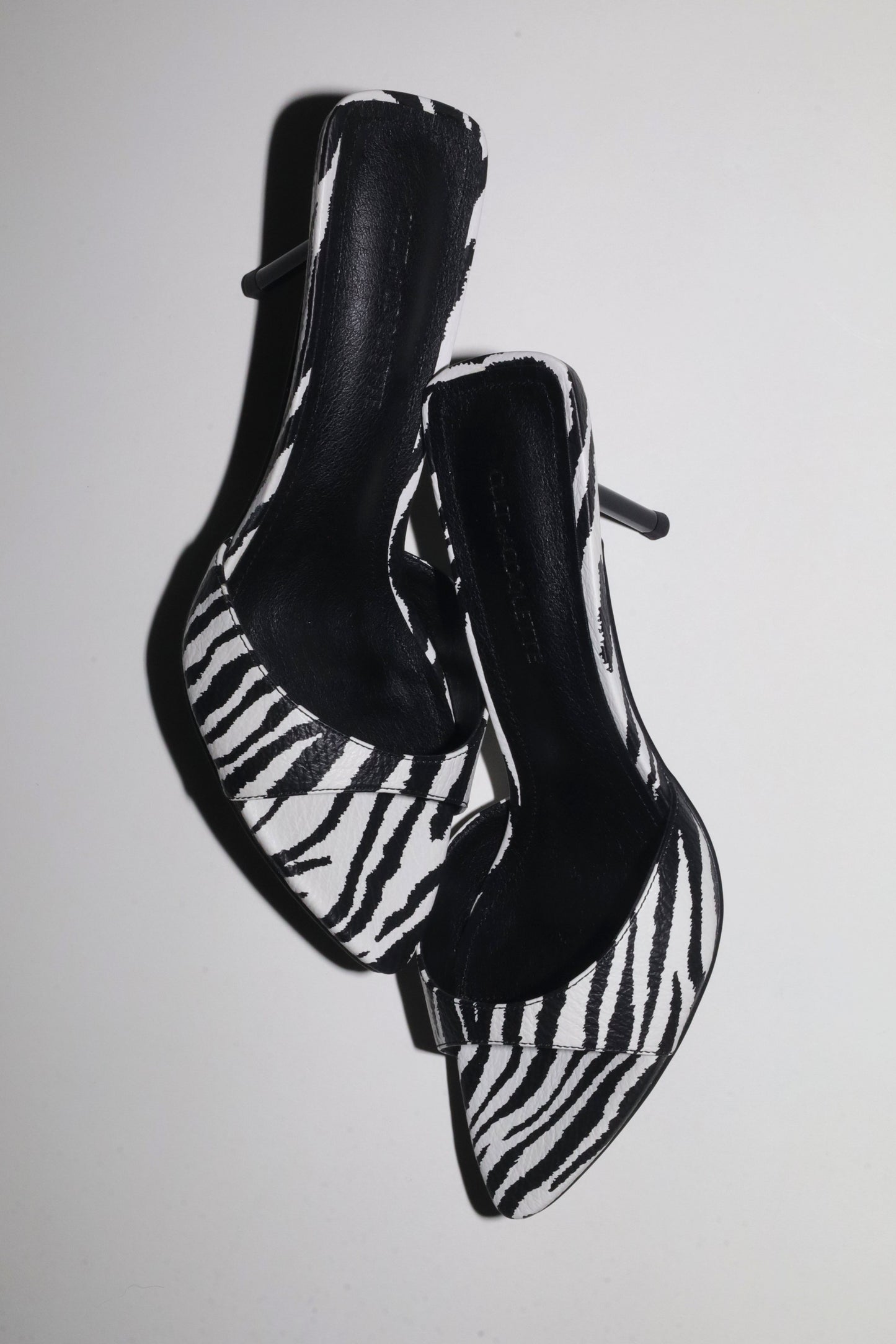 Zena Zebra Vegan Mules 80 mm