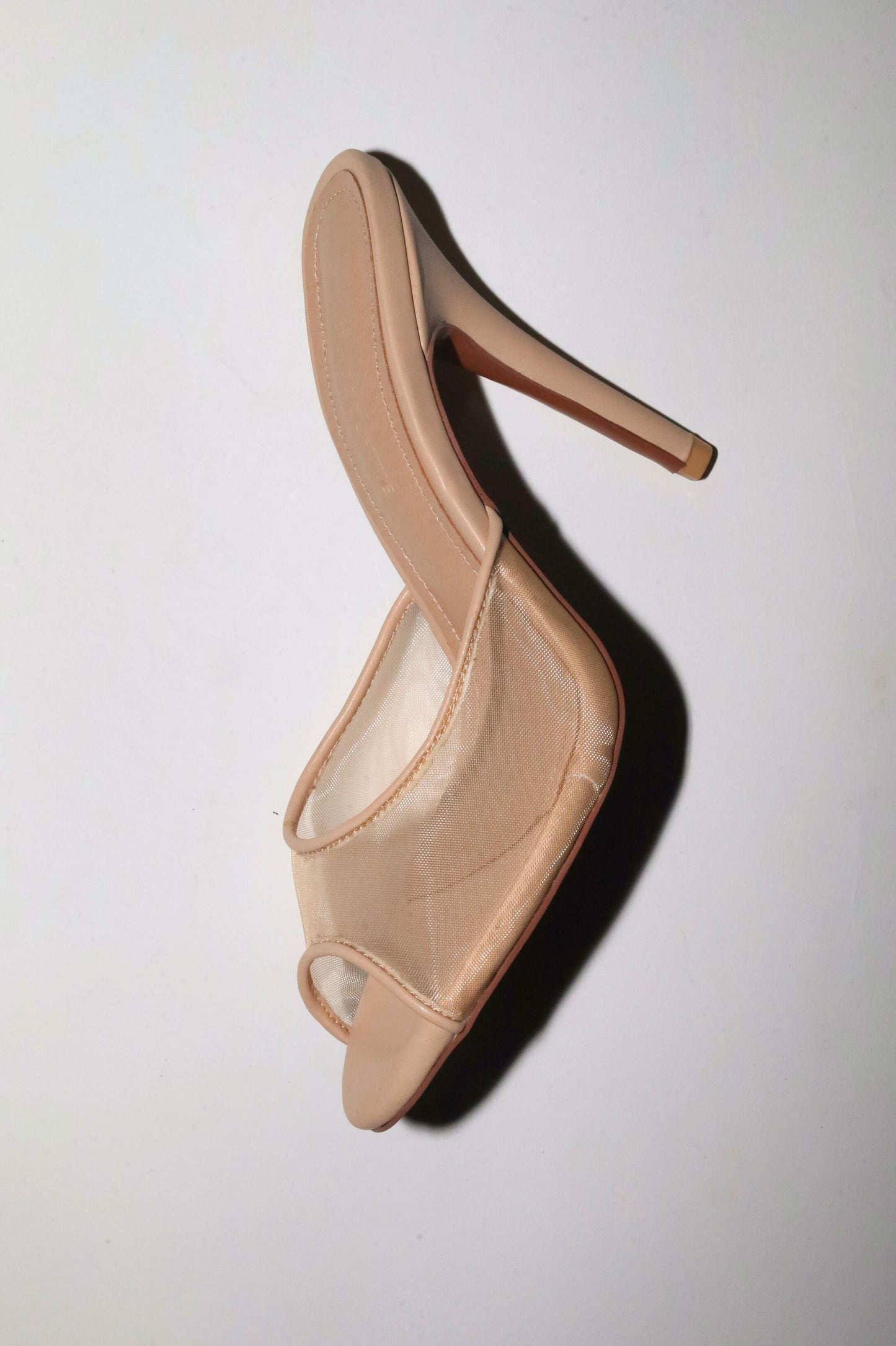 Ford Nude Mesh Open Toe Mules