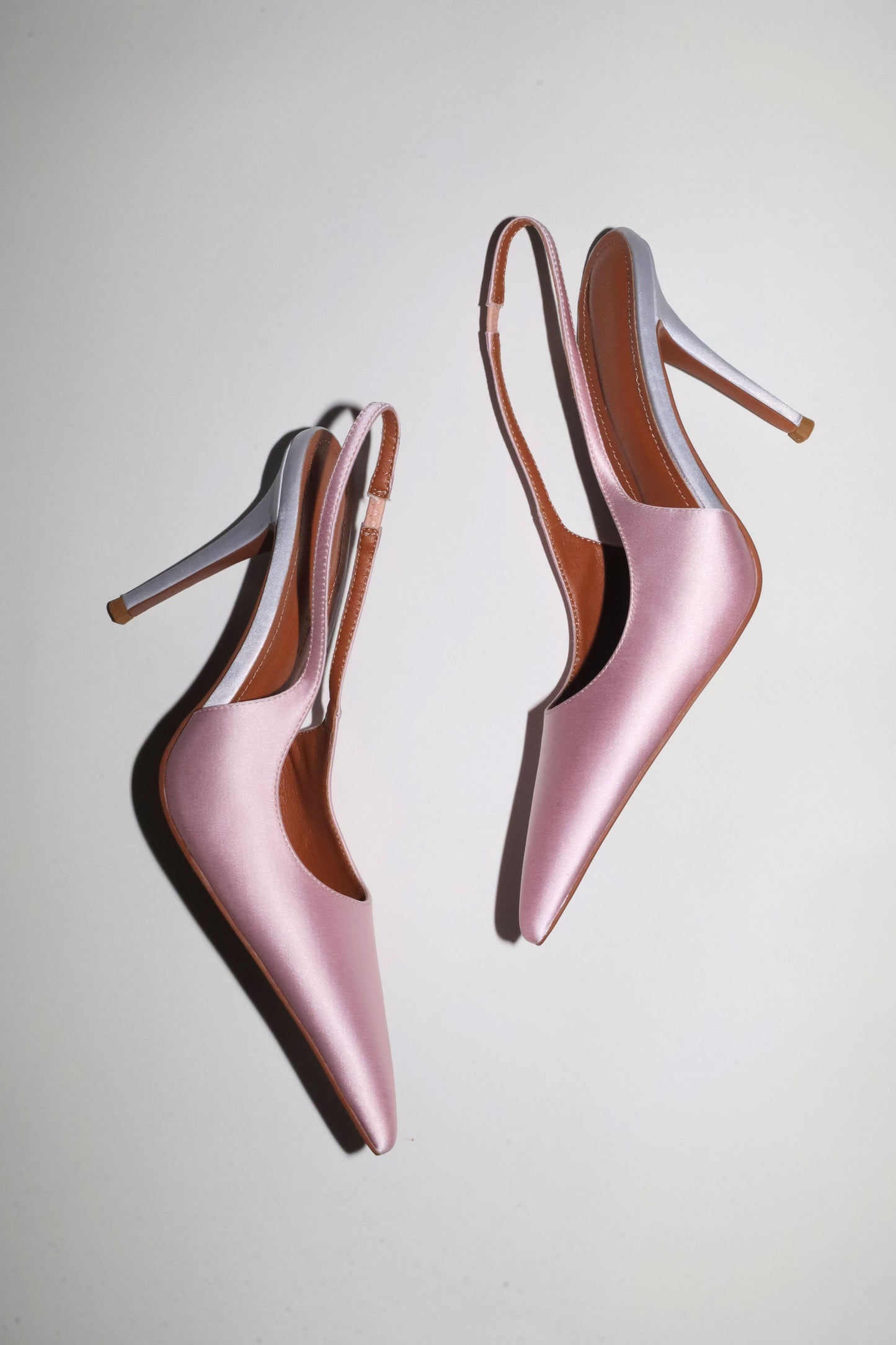 Kylie Pink Satin Slingback 105 mm