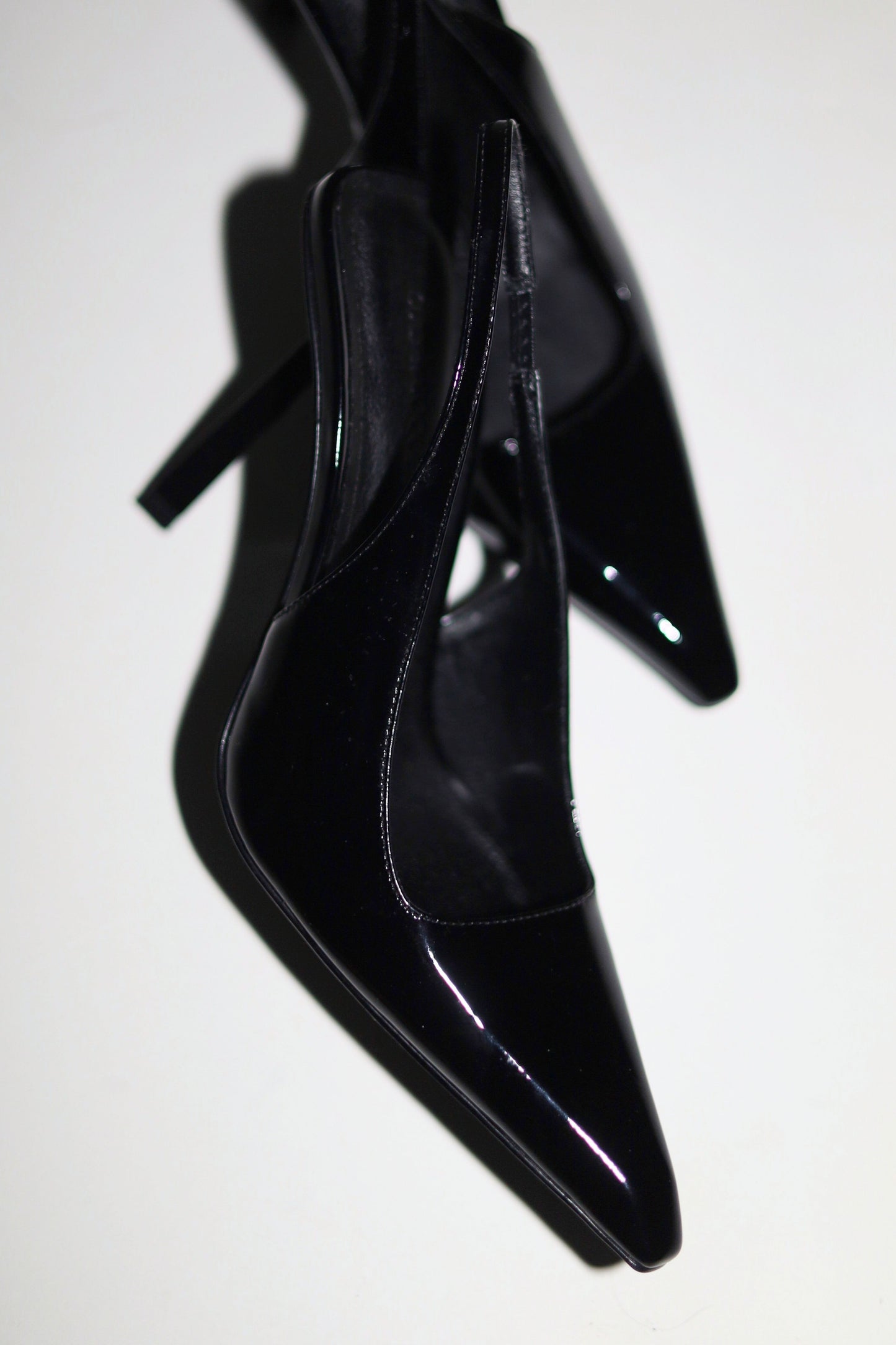 Stella Black Patent Slingback Pump 110 mm