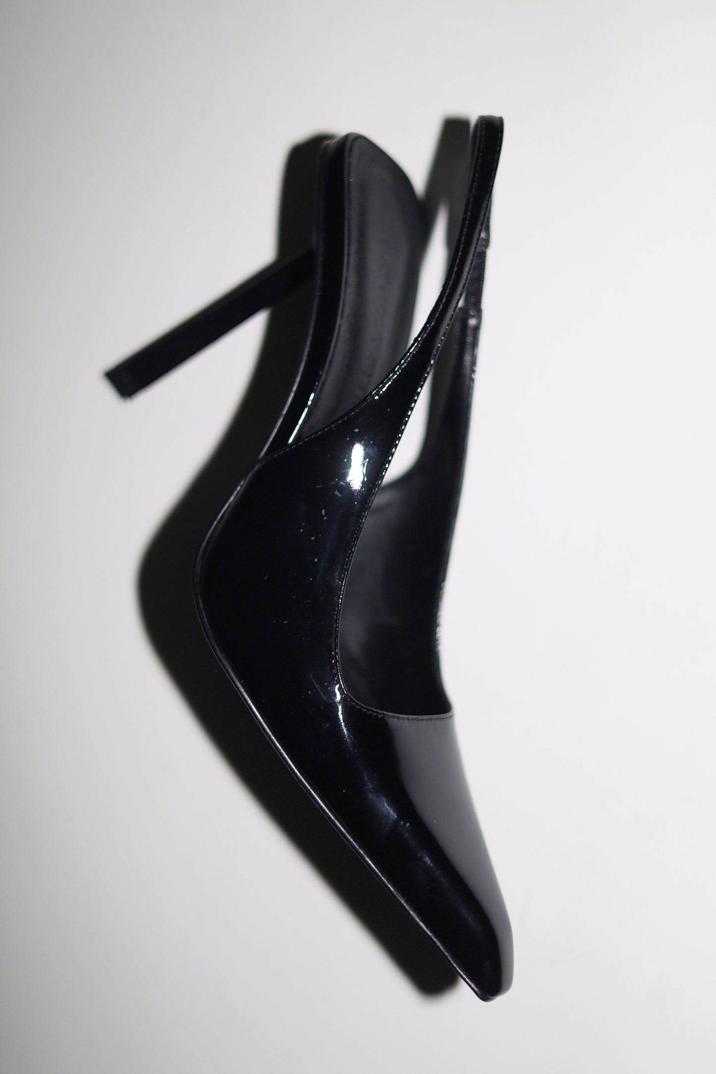 Stella Black Patent Slingback Pump 110 mm