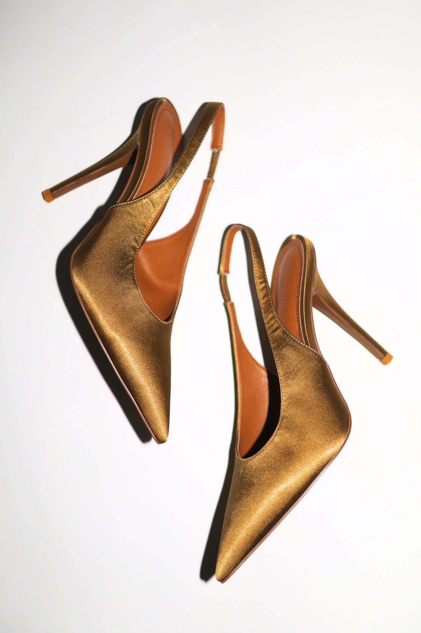 Alexandra Olive Satin Slingback 110 mm