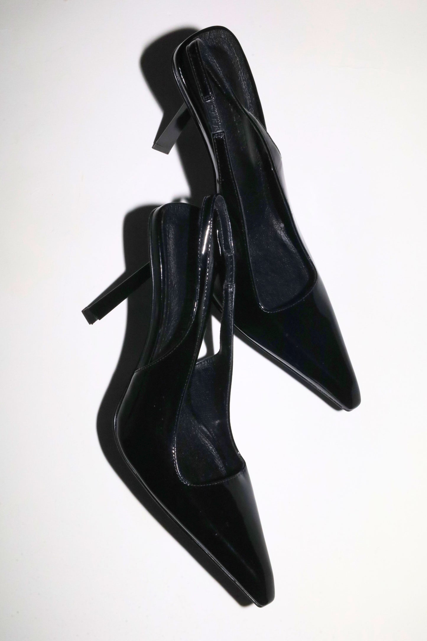Stella Black Patent Slingback Pump 110 mm