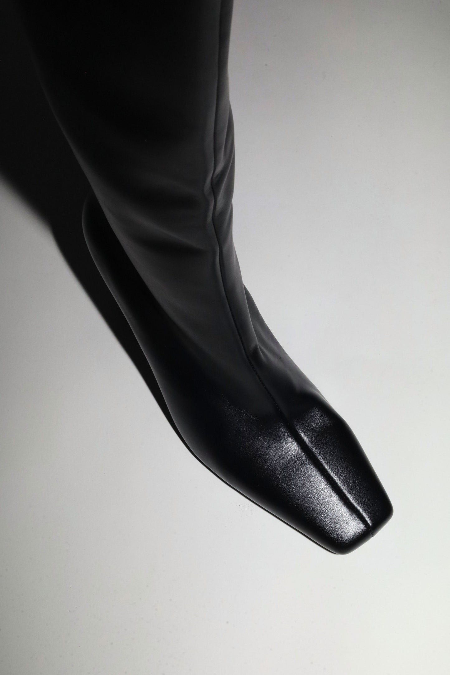 Mariah Black Vegan Leather Boots 85 mm