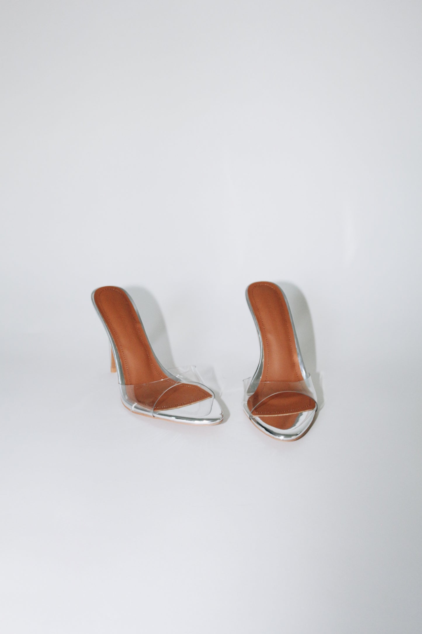 Pamela Clear Glass Mules