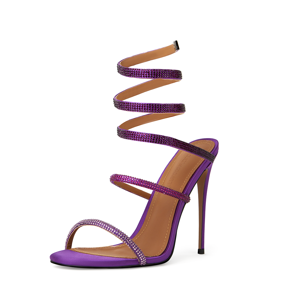 Aphrodite Purple Wrap Open Toe Heels – Cult of Coquette