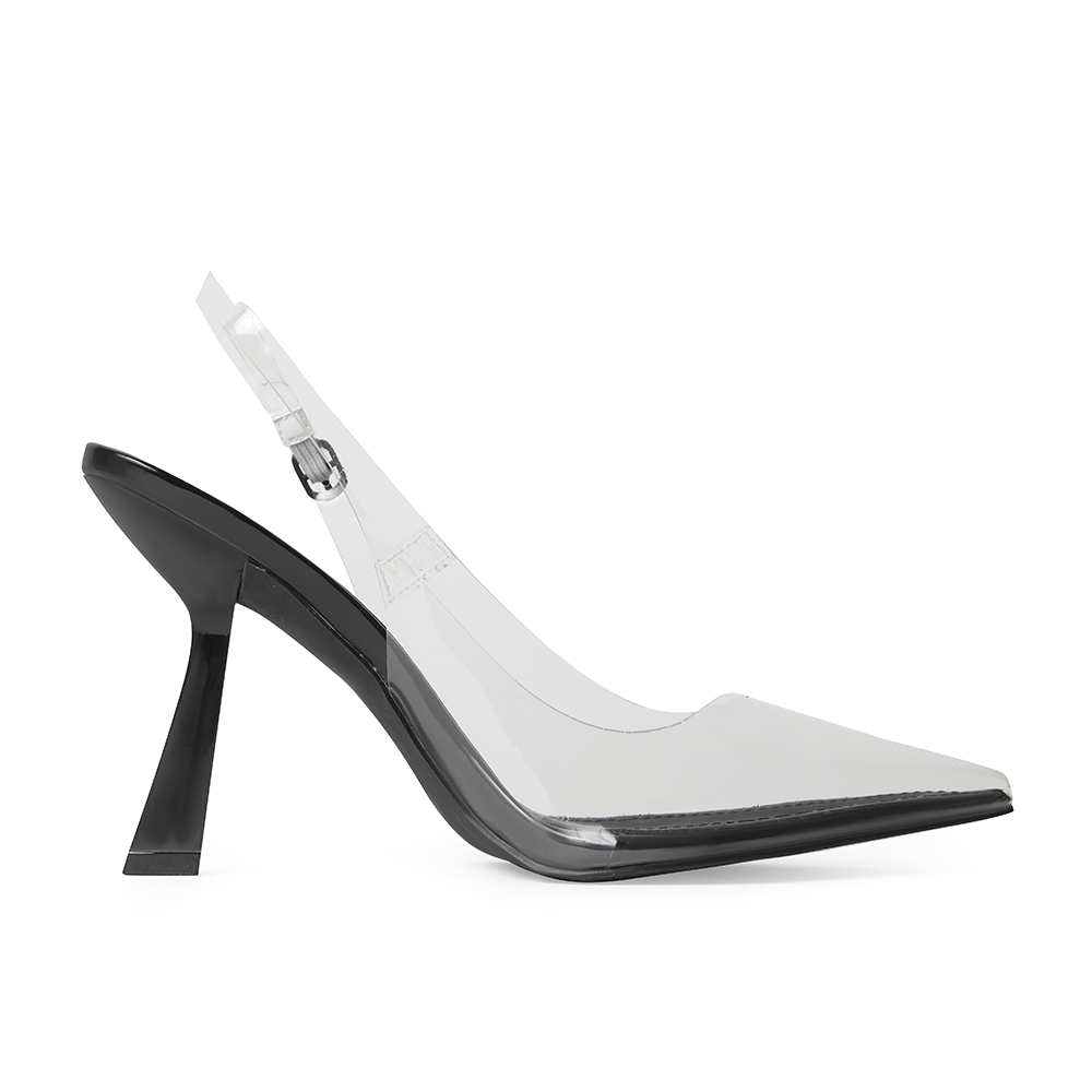 Donatella Clear Slingback Pumps 9