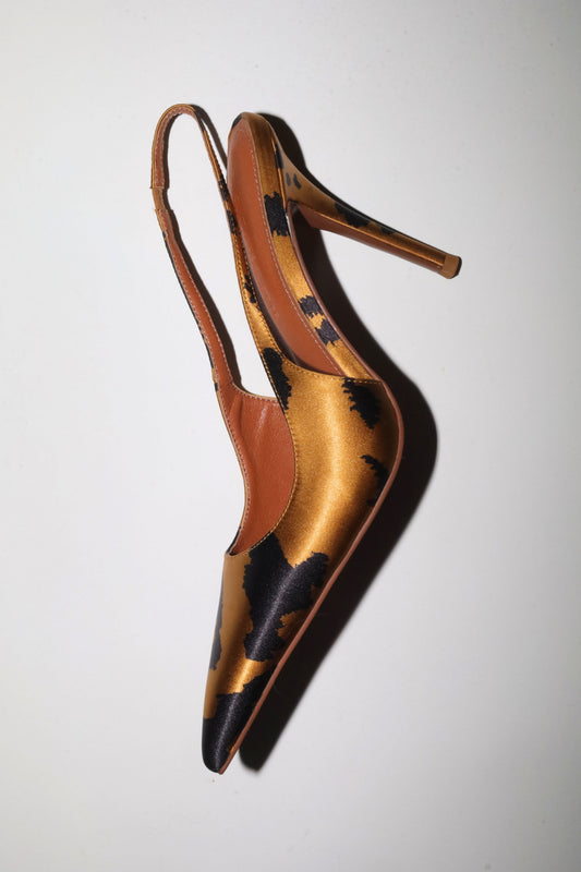 Kylie Tiger Satin Slingback 105 mm