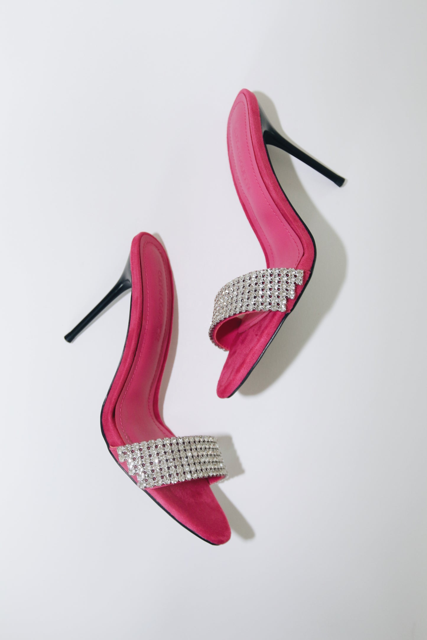 Nadine Fuchsia Crystal Mules