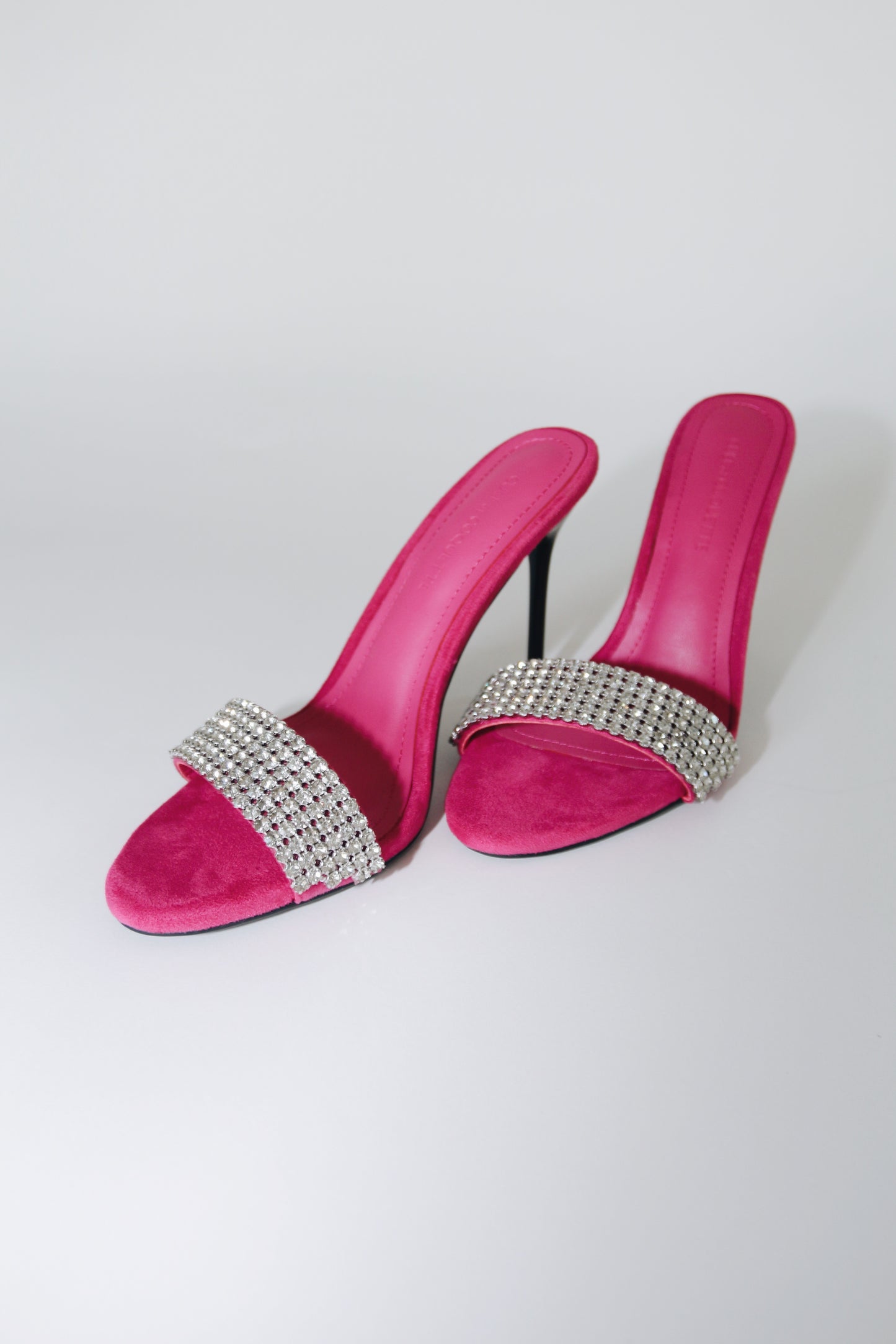 Nadine Fuchsia Crystal Mules