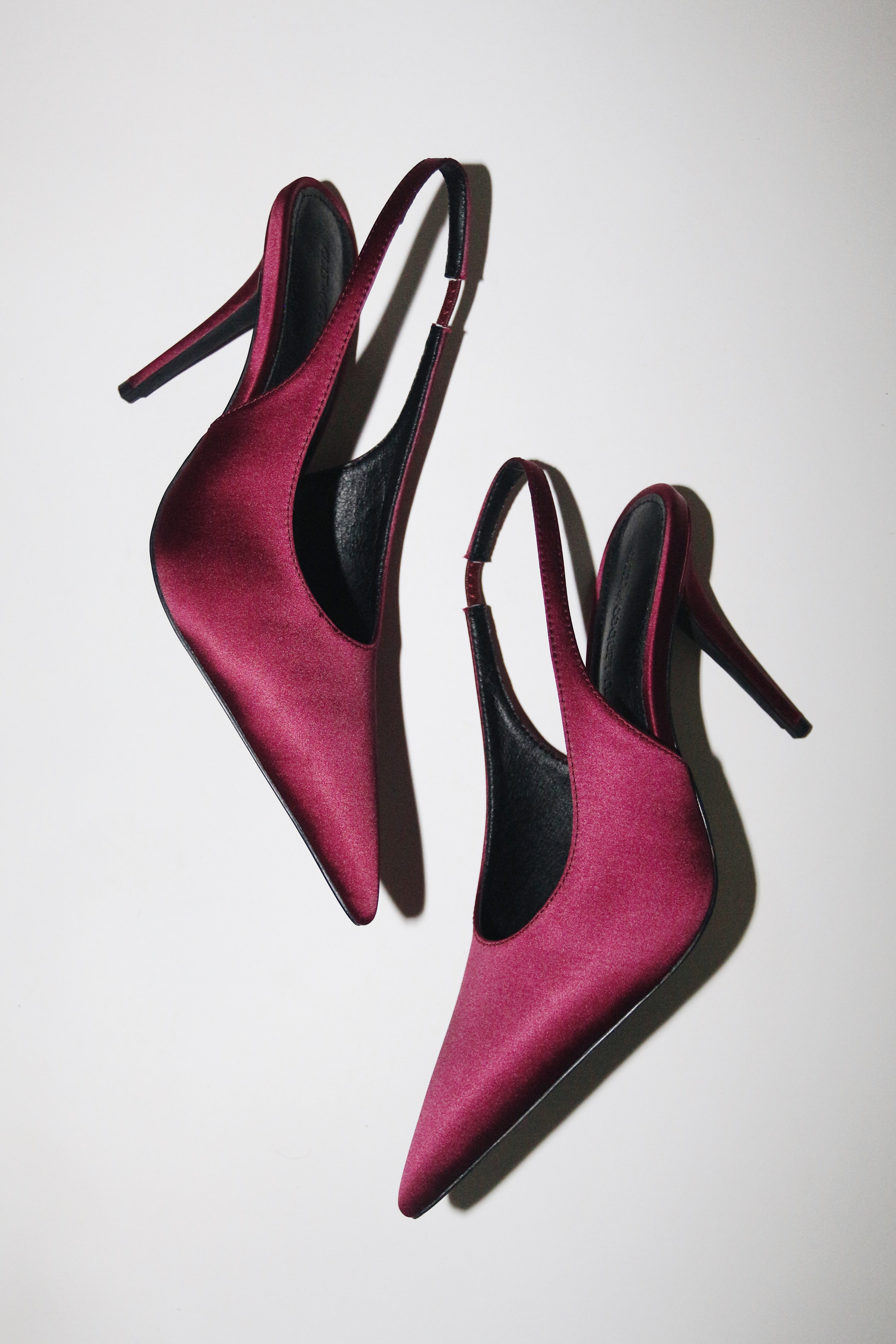 Alexandra Plum Satin Slingback 100 mm