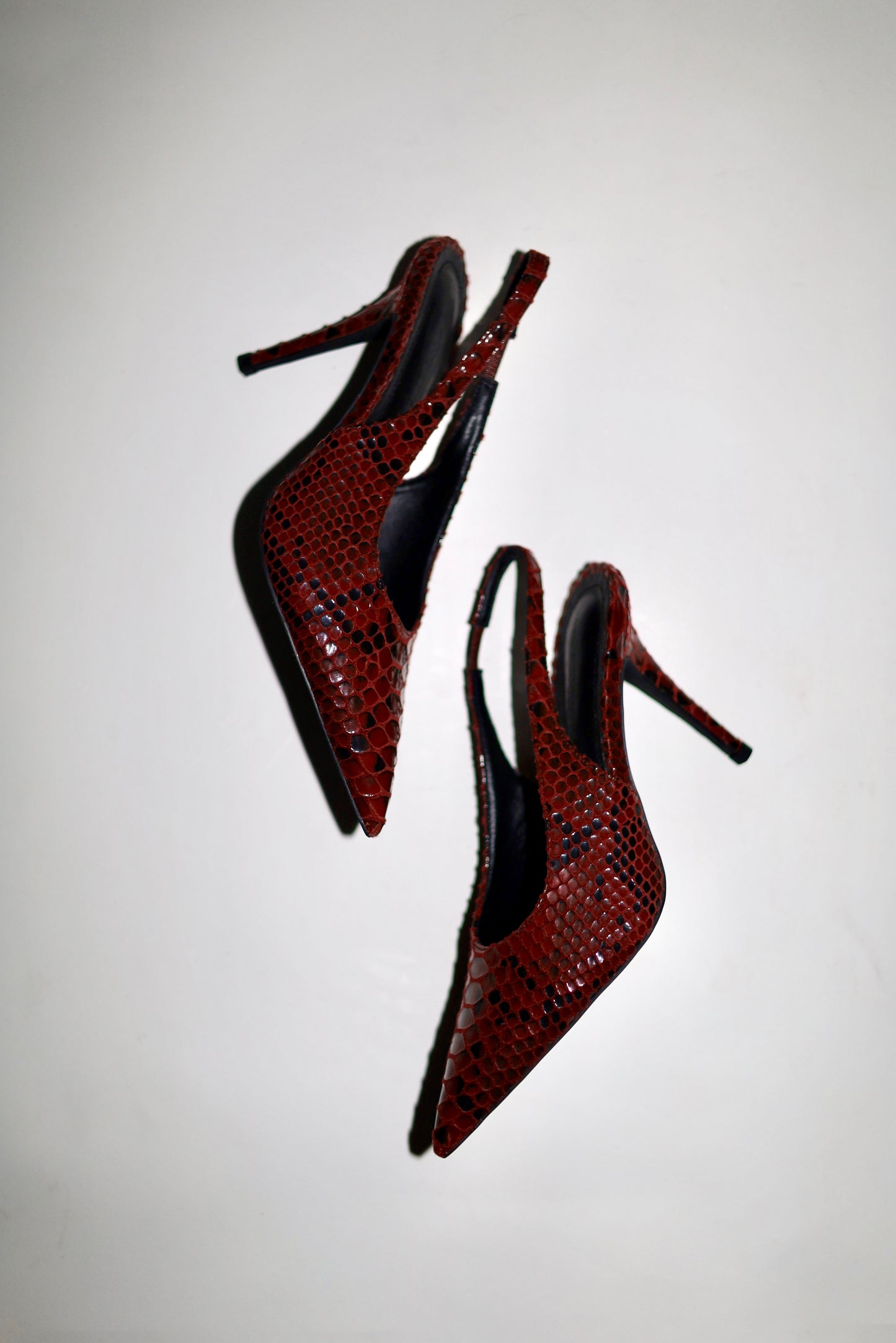 Alexandra Wine Snake Slingback 110 mm
