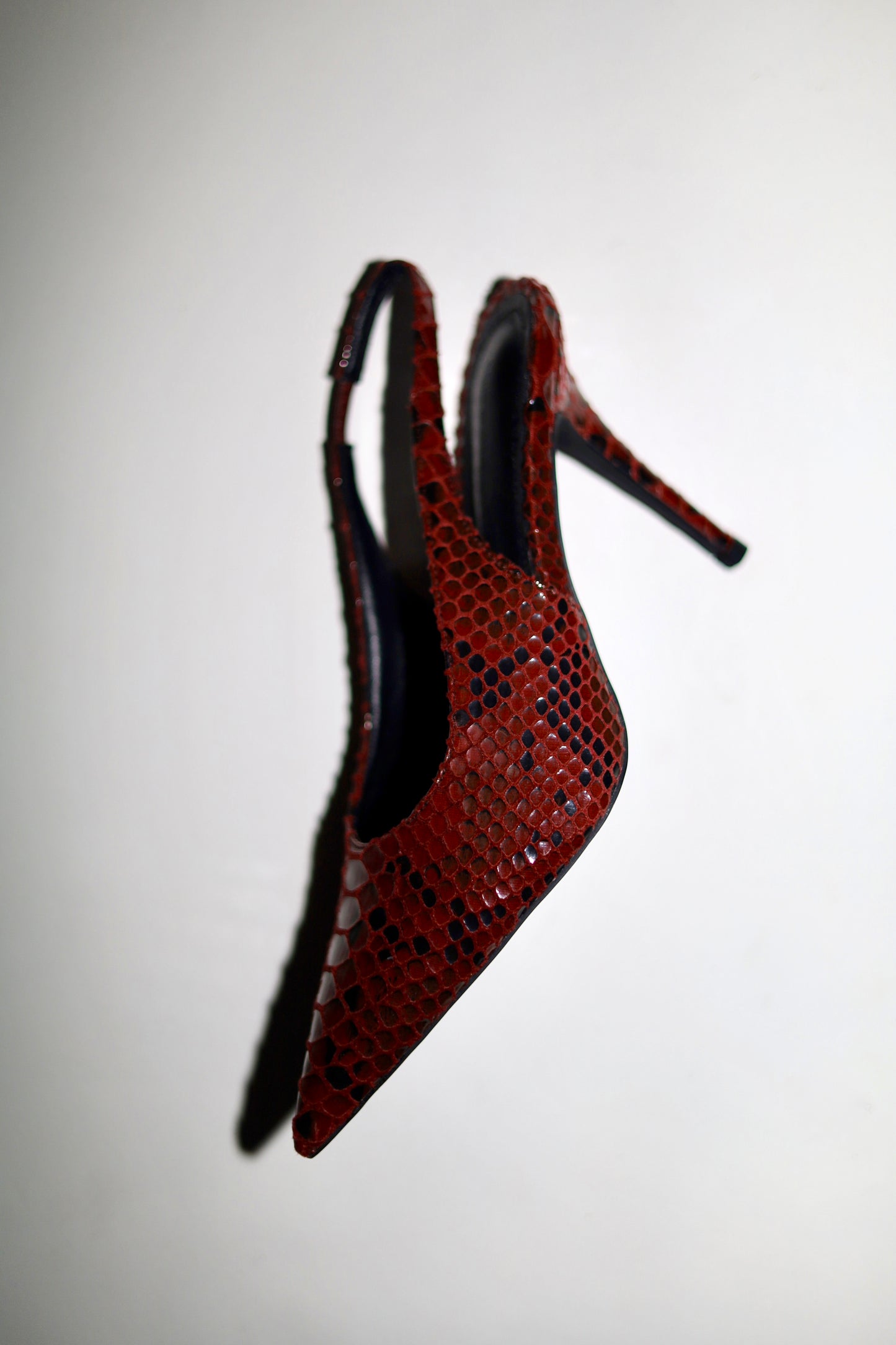 Alexandra Wine Snake Slingback 110 mm