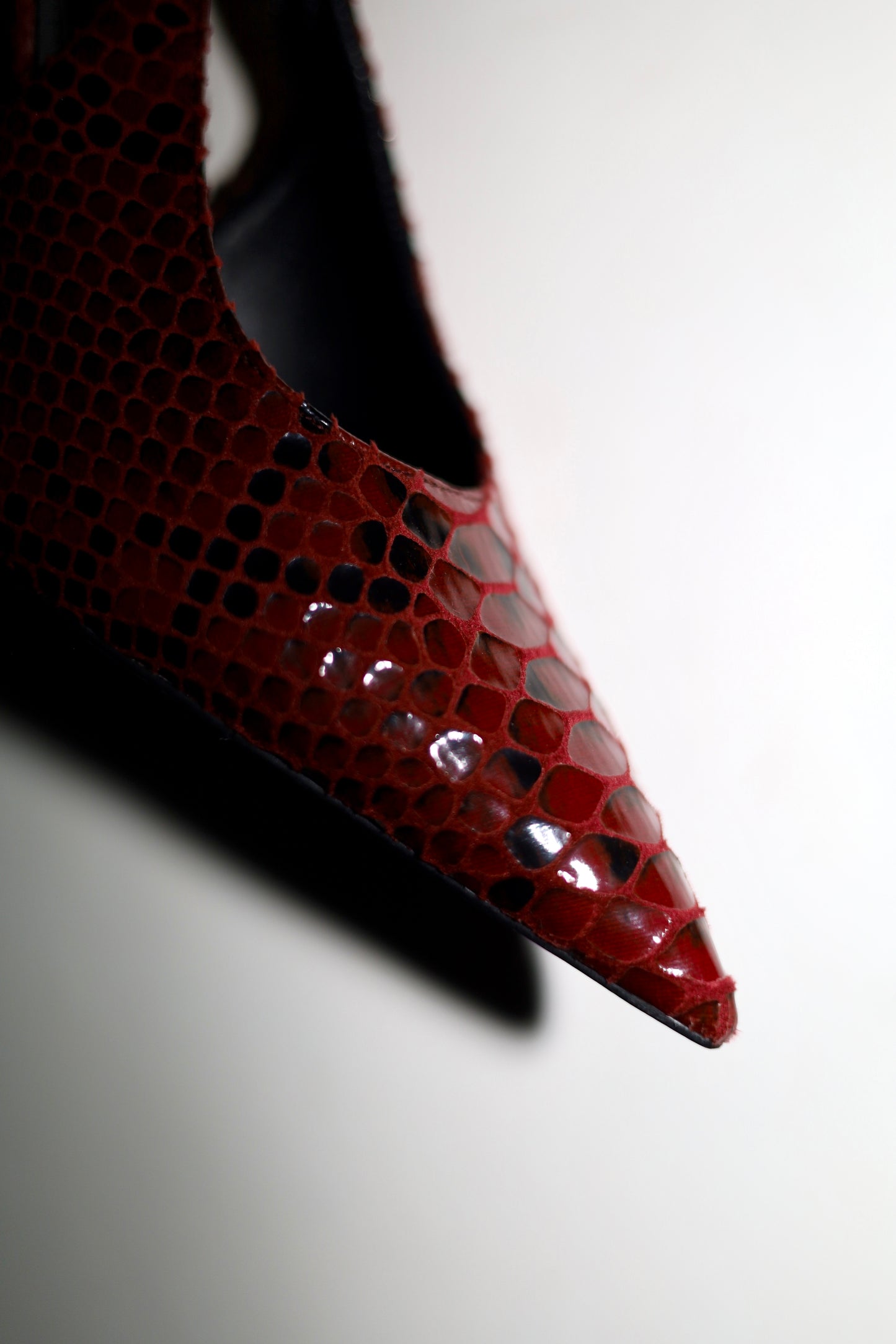 Alexandra Wine Snake Slingback 110 mm