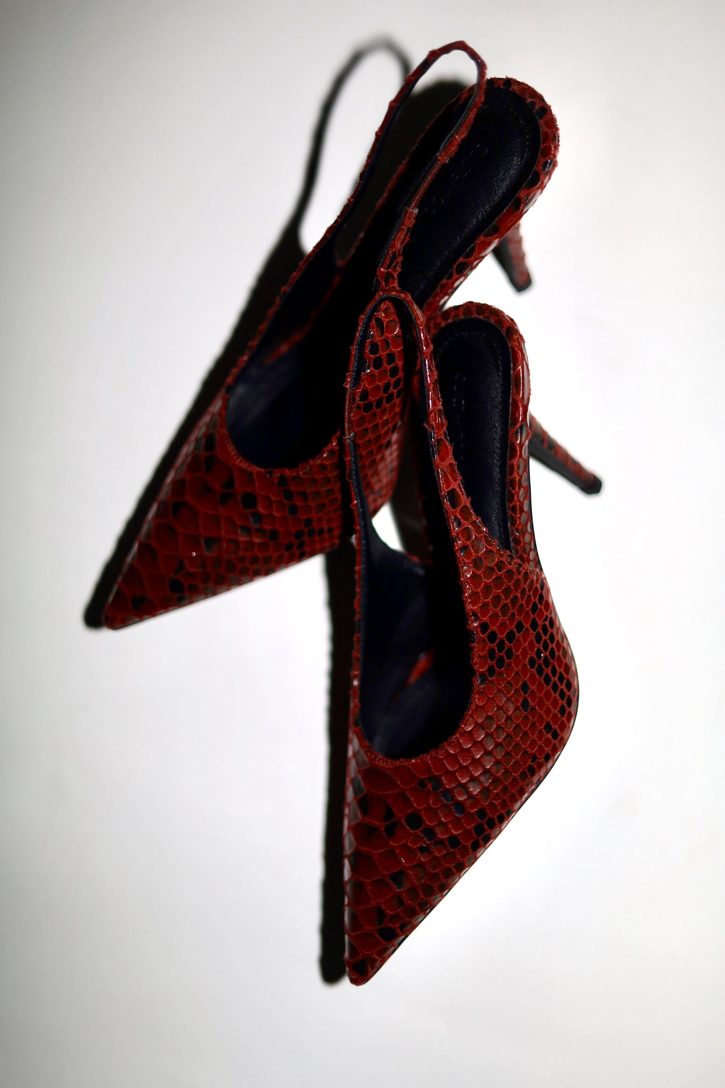 Alexandra Wine Snake Slingback 110 mm