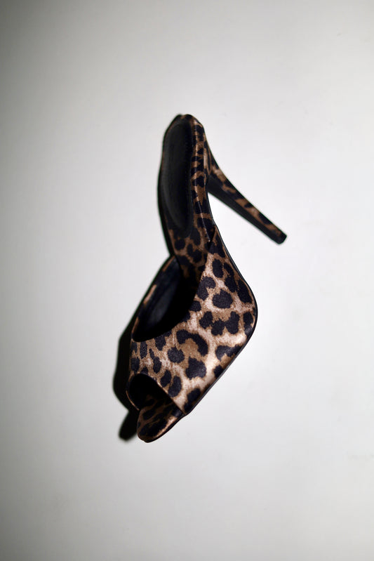 Ford Leopard Satin Open Toe Mules