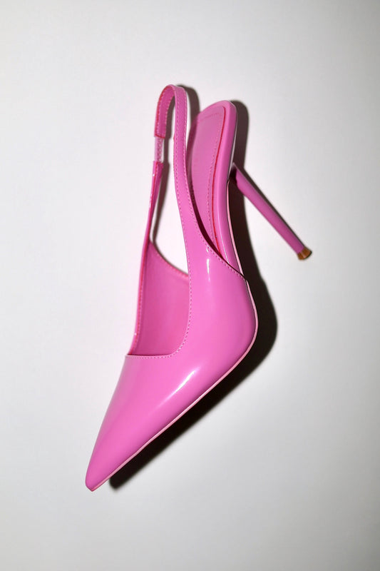 Elsa Slingback Pump Pink Patent 110 mm
