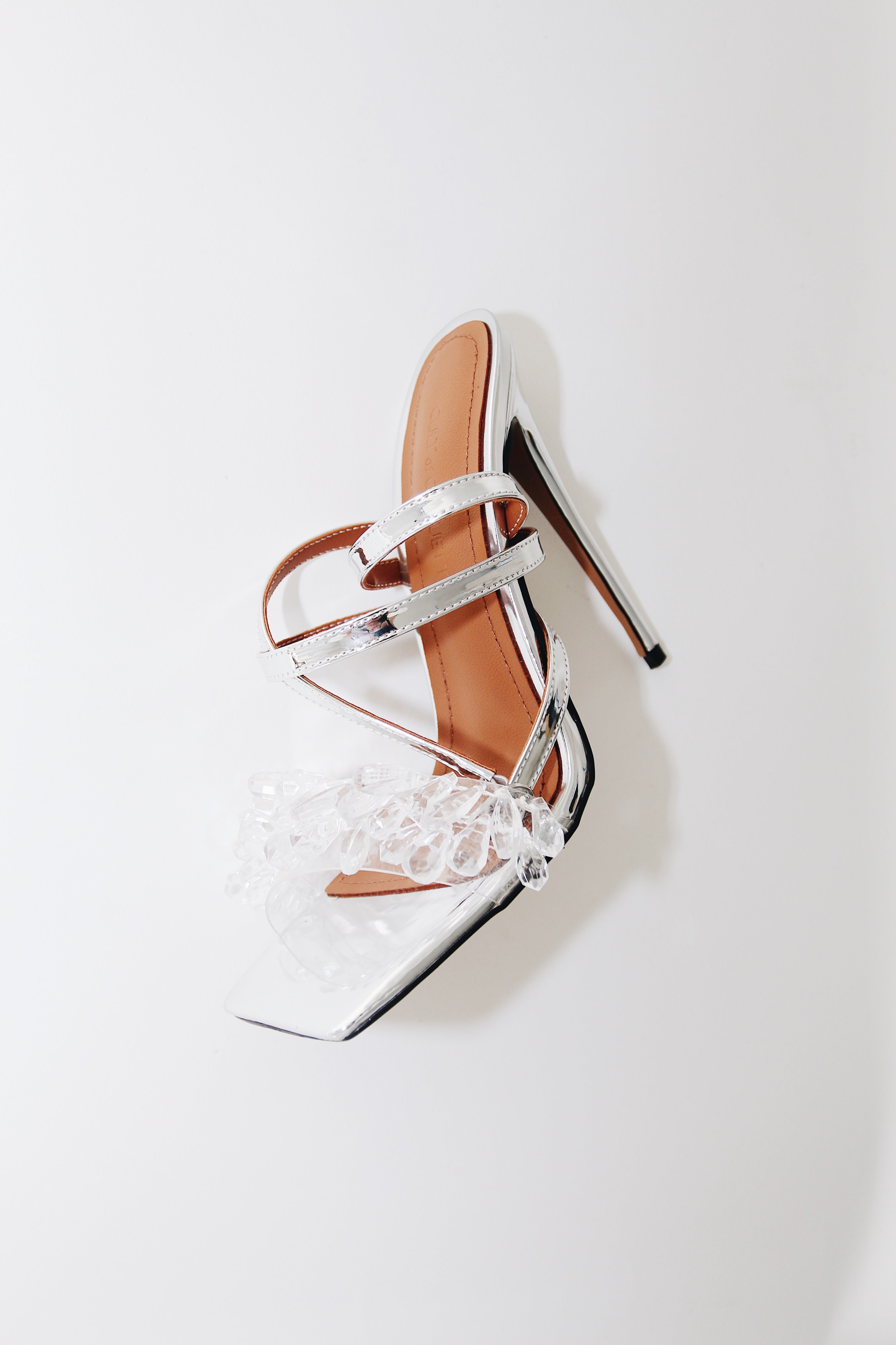 Cybil Clear Drip Chandelier Ankle Wrap Heels Cult of Coquette