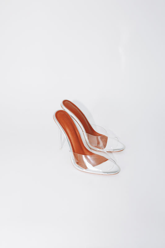 Lori Glass Slipper Mules 120 mm