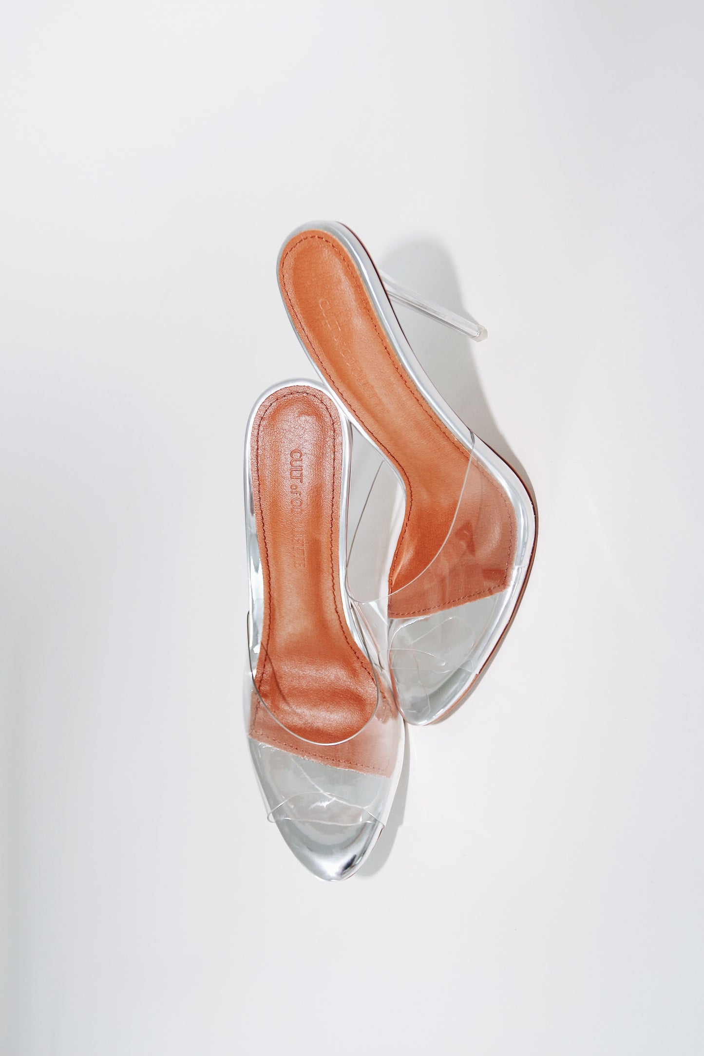 Lori Glass Slipper Mules 120 mm