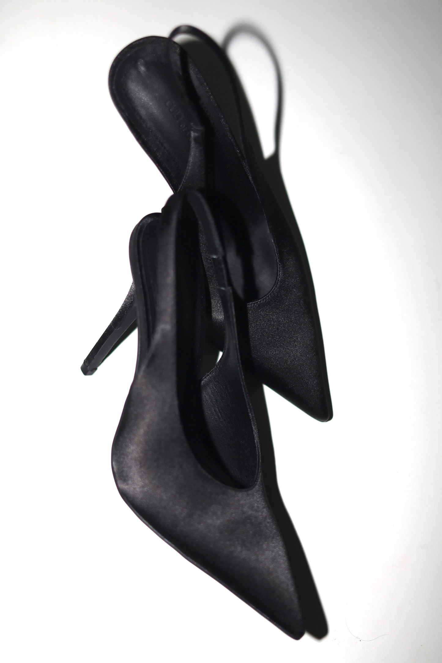 Alexandra Black Satin Slingback 110 mm