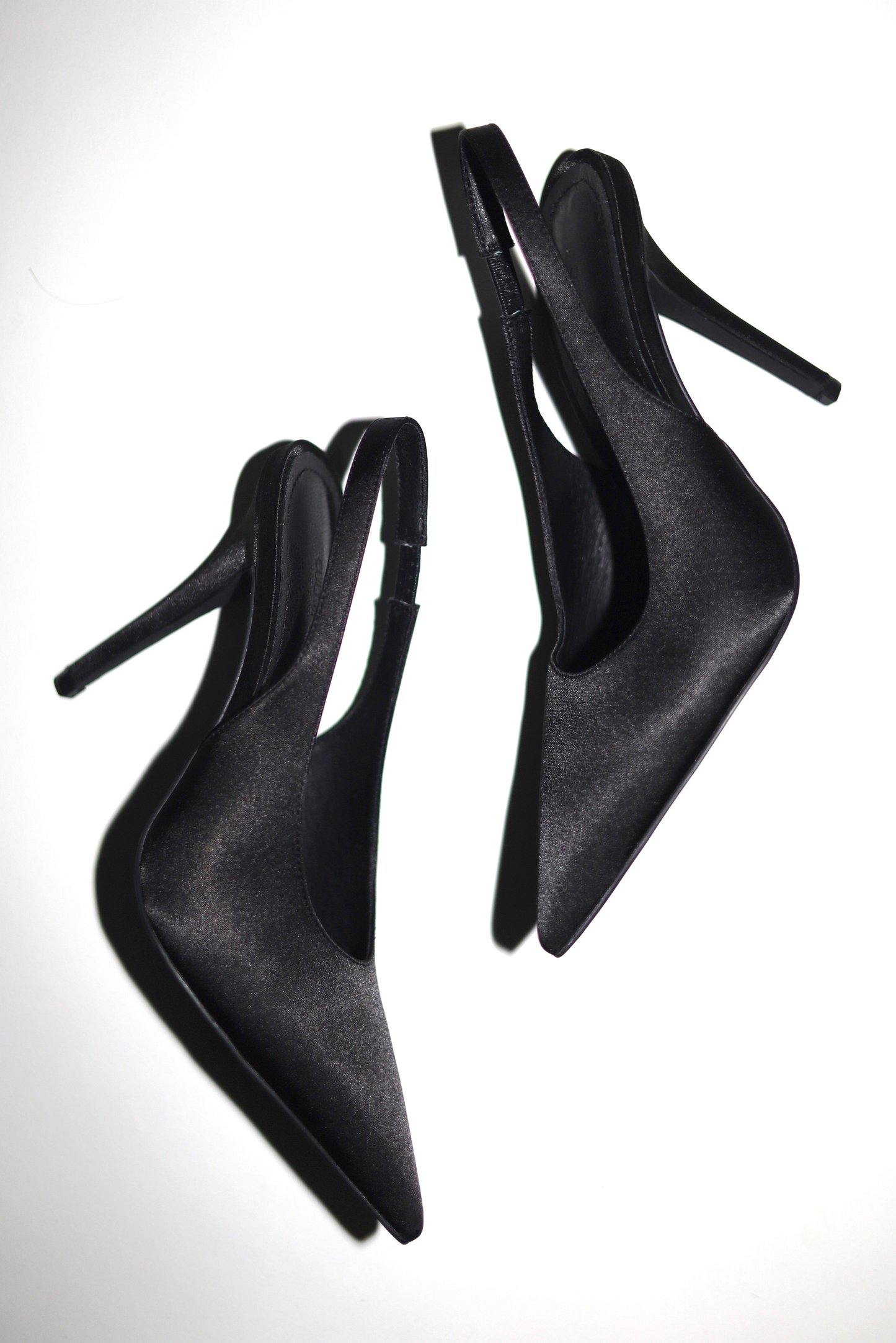 Alexandra Black Satin Slingback 110 mm