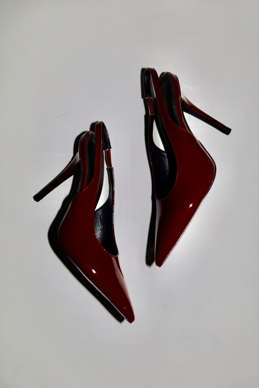Alexandra Wine Patent Slingback 110 mm