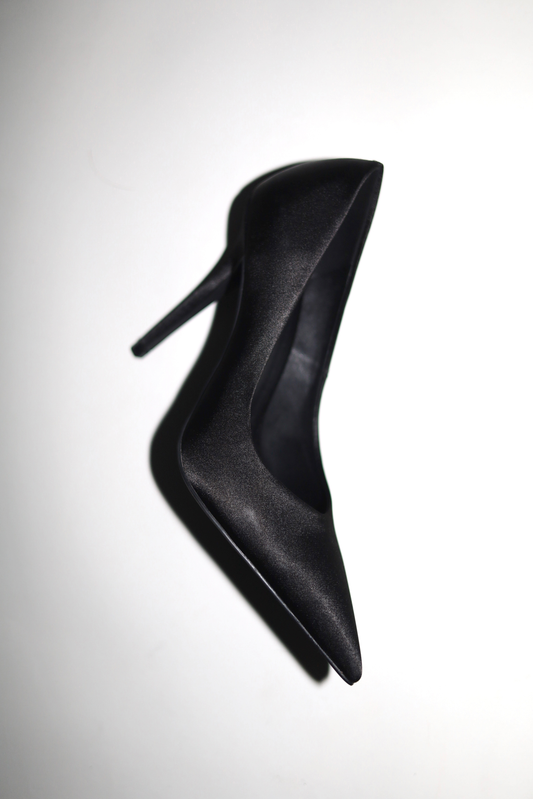 Chloe Black Satin Pumps 105 mm