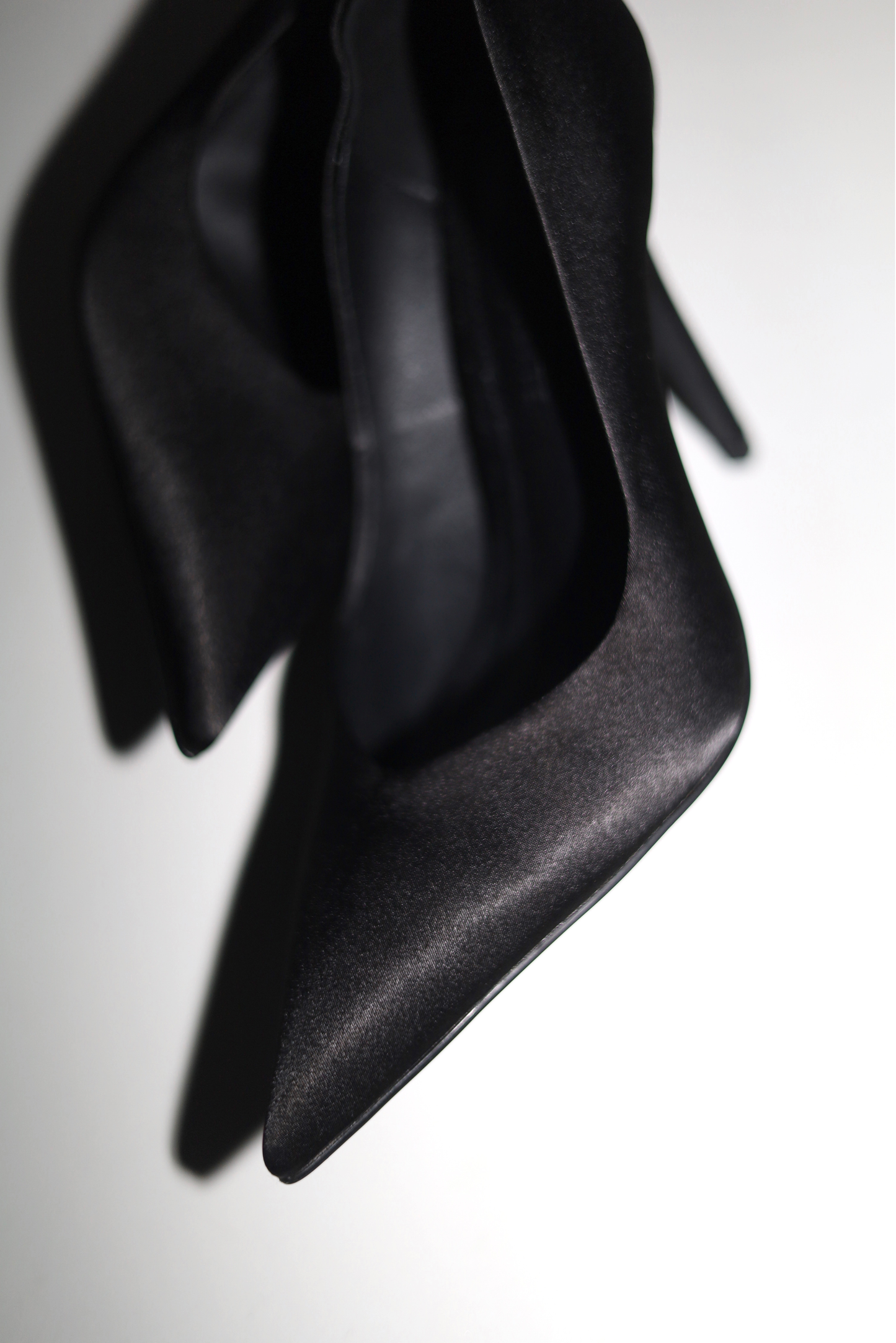 Chloe Black Satin Pumps 105 mm