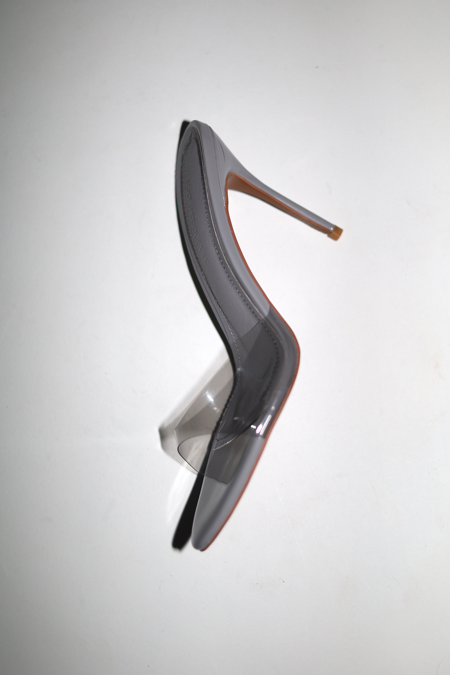 Pamela Clear Grey Mules