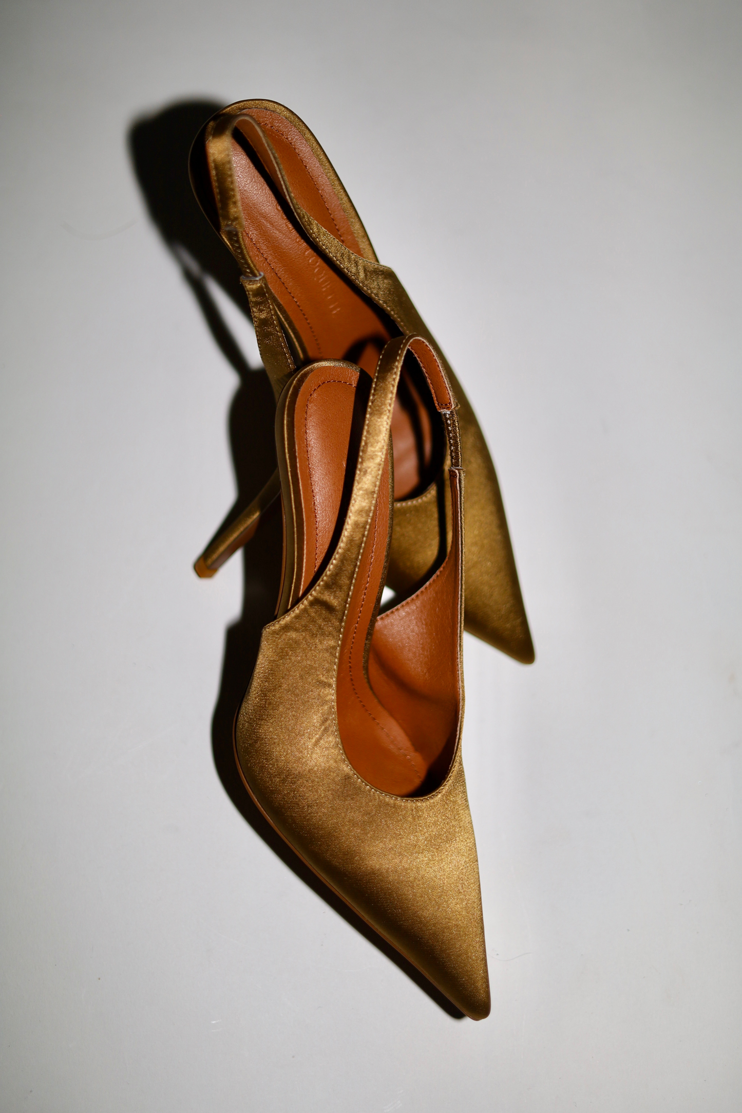 Alexandra Olive Satin Slingback 110 mm