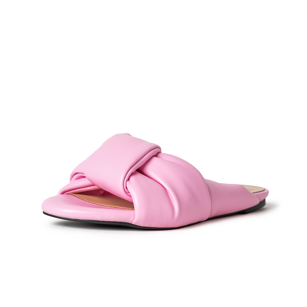 Brigitte Knotted Blush Pink Flats