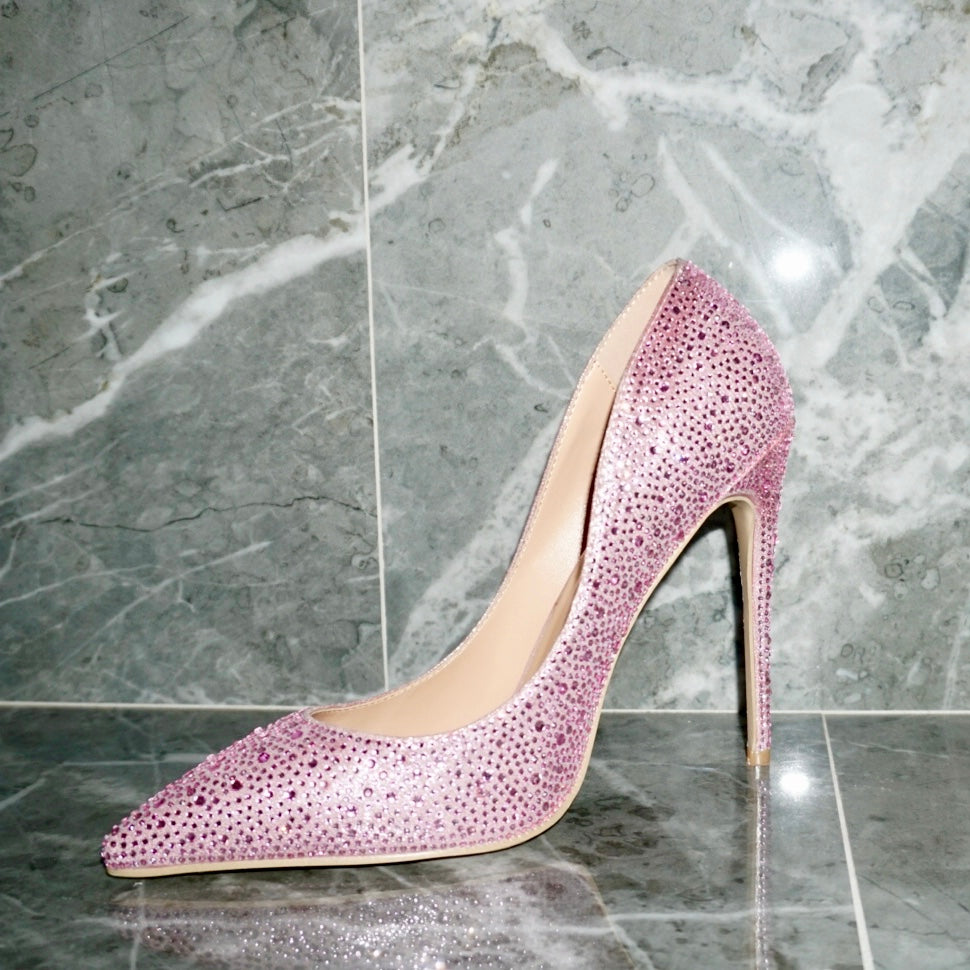 Pink Glitter Glitz Platform Stiletto Sandal – CelebWigs