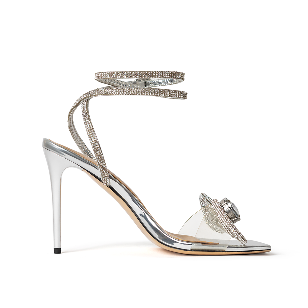 Silver Block Heel | Silver Block Heel Sandals | Siren Shoes