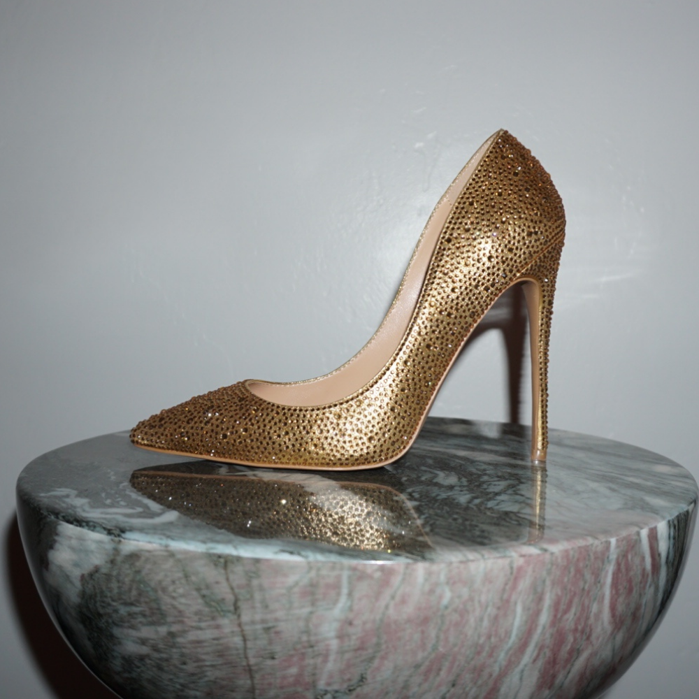 Buy Mast & Harbour Women Rose Gold Toned Glitter Block Heels - Heels for  Women 10648054 | Myntra